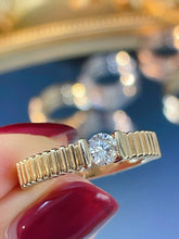 Load image into Gallery viewer, LUOWEND 18K White/Yellow/Rose Gold Natural Diamond Ring for Women