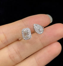 Load image into Gallery viewer, LUOWEND 18K White Gold Real Natural Diamond Ring for Women