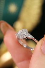 Load image into Gallery viewer, LUOWEND 18K White Gold Real Natural Diamond Ring for Women