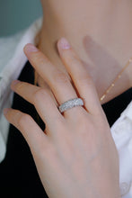 Load image into Gallery viewer, LUOWEND 18K White Gold Rings Real Natural Diamond Ring for Women