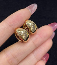 Load image into Gallery viewer, LUOWEND 18K Yellow Gold Natural Ruby Earrings for Women