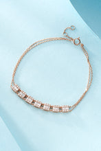 Load image into Gallery viewer, LUOWEND 18K White or Rose Gold Real Natural Diamond Bracelet for Women
