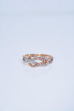 Load image into Gallery viewer, LUOWEND 18K Rose Gold Real Natural Diamond Ring for Women
