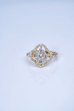 Load image into Gallery viewer, LUOWEND 18K Yellow Gold Real Natural Diamond Ring for Women