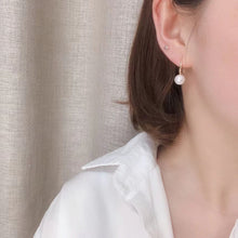 Load image into Gallery viewer, LUOWEND 18K Yellow Gold Real Natural Freshwater Pearl Earrings for Women