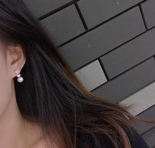 Load image into Gallery viewer, 18K Rose Gold Real Freshwater Pearl Earrings for Women