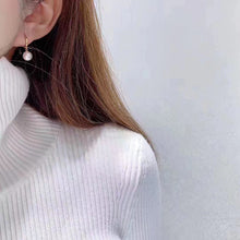 Load image into Gallery viewer, LUOWEND 18K Yellow Gold Real Natural Akoya Pearl Earrings for Women