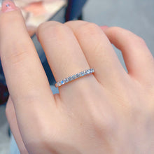 Load image into Gallery viewer, LUOWEND 18K White Gold Real Natural Diamond Ring for Women