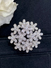 Load image into Gallery viewer, LUOWEND 18K White Gold Real Natural Diamond Ring for Women