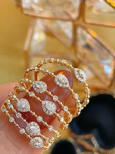 Load image into Gallery viewer, LUOWEND 18K Yellow Gold Fine Jewelry Real Natural Diamond Ring for Women
