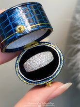 Load image into Gallery viewer, LUOWEND 18K White Gold Natural Diamond Ring for Women
