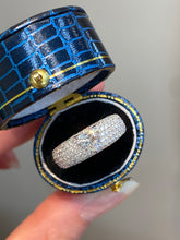 Load image into Gallery viewer, LUOWEND 18K White Gold Natural Diamond Ring for Women
