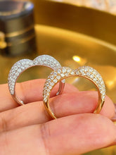Load image into Gallery viewer, LUOWEND 18K White/Yellow Gold Fine Jewelry Real Natural Diamond Ring for Women
