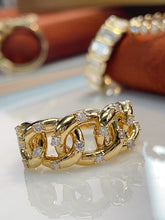 Load image into Gallery viewer, LUOWEND 18K Yellow Gold Fine Jewelry Real Natural Diamond Ring for Women
