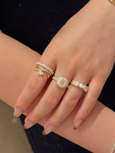 Load image into Gallery viewer, LUOWEND 18K Yellow Gold Fine Jewelry Real Natural Diamond Ring for Women

