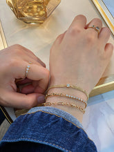 Load image into Gallery viewer, LUOWEND 18K Yellow Gold Fine Jewelry Real Natural Diamond Bracelet for Women
