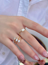 Load image into Gallery viewer, LUOWEND 18K Yellow Gold Fine Jewelry Real Natural Diamond Ring for Women
