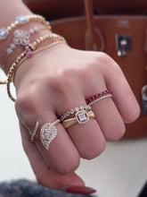 Load image into Gallery viewer, LUOWEND 18K Yellow Gold Fine Jewelry Real Natural Diamond Ring for Women
