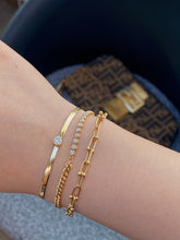 Load image into Gallery viewer, LUOWEND 18K Yellow Gold Real Natural Diamond Bracelet for Women

