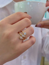 Load image into Gallery viewer, LUOWEND 18K Yellow Gold Fine Jewelry Real Natural Diamond Ring for Women
