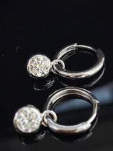 Load image into Gallery viewer, LUOWEND 18K White/Yellow Gold Fine Jewelry Real Natural Diamond Earrings for Women
