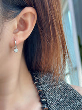 Load image into Gallery viewer, LUOWEND 18K White/Yellow Gold Fine Jewelry Real Natural Diamond Earrings for Women
