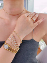 Load image into Gallery viewer, LUOWEND 18K White/Yellow Gold Fine Jewelry Natural Ruby Bracelet for Women
