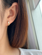 Load image into Gallery viewer, LUOWEND 18K White/Yellow Gold Fine Jewelry Real Natural Diamond Earrings for Women

