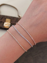 Load image into Gallery viewer, LUOWEND 18K White/Yellow/Rose Gold Classic Design Real Natural Diamond Bracelet for Women
