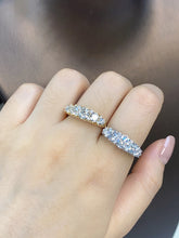 Load image into Gallery viewer, LUOWEND 18K White/Yellow Gold Fine Jewelry Real Natural Diamond Ring for Women
