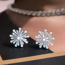 Load image into Gallery viewer, LUOWEND 18K White Gold Real Natural Diamond Stud Earrings for Women
