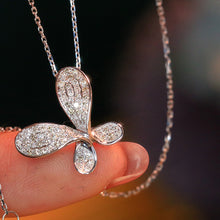 Load image into Gallery viewer, LUOWEND 18K White Gold Natural Diamond Necklace for Women

