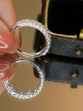 Load image into Gallery viewer, LUOWEND 18K White Gold Natural Diamond Ring for Women
