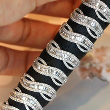 Load image into Gallery viewer, LUOWEND 18K White Gold Natural Diamond Ring for Women
