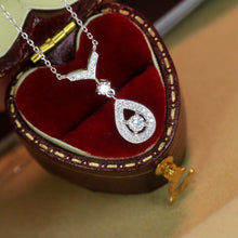 Load image into Gallery viewer, LUOWEND 18K White Gold Natural Diamond Necklace for Women
