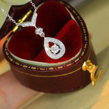 Load image into Gallery viewer, LUOWEND 18K White Gold Natural Diamond Necklace for Women
