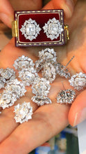 Load image into Gallery viewer, LUOWEND 18K White Gold Natural Diamond Ring for Women

