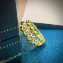 Load image into Gallery viewer, LUOWEND 18K Yellow Gold Real Natural Diamond Ring for Women
