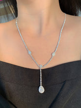 Load image into Gallery viewer, LUOWEND 18K White Gold Natural Diamond Necklace for Women
