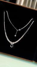 Load image into Gallery viewer, LUOWEND 18K White Gold Natural Diamond Necklace for Women
