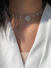 Load image into Gallery viewer, LUOWEND 18K White Gold Natural Diamond Necklace for Women
