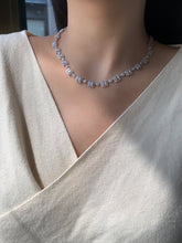 Load image into Gallery viewer, LUOWEND 18K White Gold Real Natural Diamond Necklace for Women
