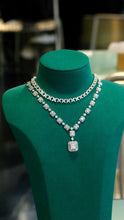 Load image into Gallery viewer, LUOWEND 18K White Gold Real Natural Diamond Necklace for Women
