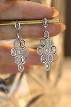 Load image into Gallery viewer, LUOWEND 18K White Gold Natural Diamond Earrings for Women
