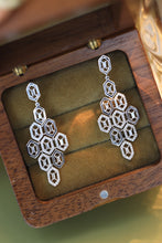 Load image into Gallery viewer, LUOWEND 18K White Gold Natural Diamond Earrings for Women

