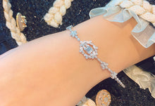 Load image into Gallery viewer, LUOWEND 18K White Gold Natural Diamond Bracelet for Women
