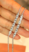 Load image into Gallery viewer, LUOWEND 18K White Gold Real Natural Diamond Bracelet for Women
