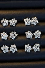 Load image into Gallery viewer, LUOWEND 18K White Gold Natural Diamond Stud Earrings for Women
