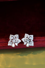 Load image into Gallery viewer, LUOWEND 18K White Gold Natural Diamond Stud Earrings for Women
