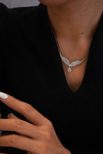 Load image into Gallery viewer, LUOWEND 18K White Gold Real Natural Diamond Pendant Necklace for Women
